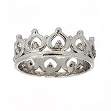 Женское серебряное кольцо с бриллиантами, 1717020