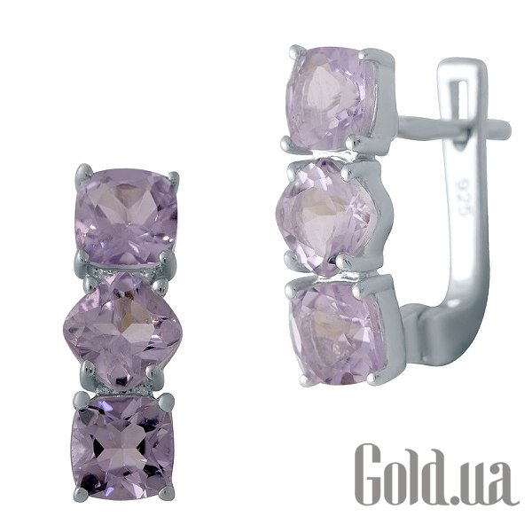 

Серьги Fresh Jewelry, Серебряные серьги с аметистами
