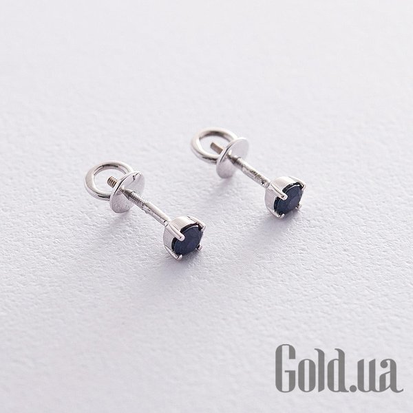 

Серьги-гвоздики Украина, Золотые серьги с сапфирами