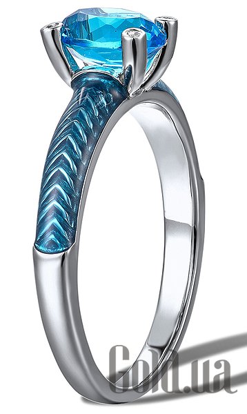 Каблучка Lurie Jewelry Жіноча срібна каблучка з емаллю, 16.5