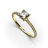 Золотое кольцо с бриллиантами, 1768476