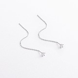 Серебряные серьги с куб. циркониями