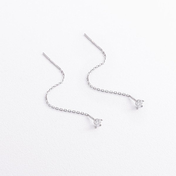 Серебряные серьги с куб. циркониями