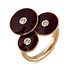 Faberge Жіноча золота каблучка з діамантами і емаллю - фото 1