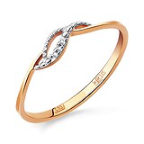 Женское золотое кольцо с бриллиантами, 1512989