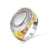 Женское серебряное кольцо с эмалью, 1515805