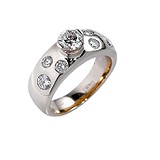 Золотое кольцо с бриллиантами, 1616157