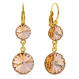 Сережки з кристалами Swarovski в позолоті, 1626397