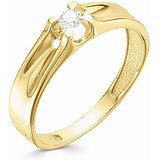 Золотое кольцо с бриллиантом, 1636637