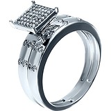 Женское серебряное кольцо с бриллиантами, 1646109