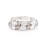 Женское серебряное кольцо с куб. циркониями, 1671453