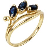 Женское золотое кольцо с сапфирами, 1673501