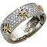Женское золотое кольцо с бриллиантами и эмалью - фото 1
