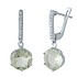 Срібні сережки з аметистами та куб. цирконіями - фото 1