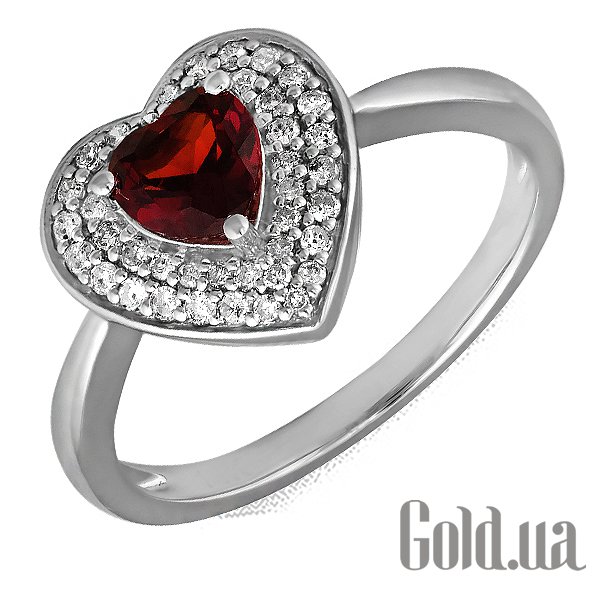 

Кольцо Lurie Jewelry, Женское золотое кольцо с бриллиантами и гранатом, 17