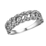 Женское серебряное кольцо с куб. циркониями, 141598