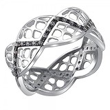Женское серебряное кольцо с куб. циркониями, 1548574
