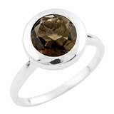 Женское серебряное кольцо с раухтопазом