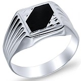 Silver Wings Мужское серебряное кольцо с куб. цирконием, 1638686