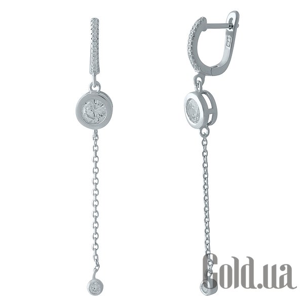 

Серьги с подвесками Fresh Jewelry, Серебряные серьги с куб. циркониями