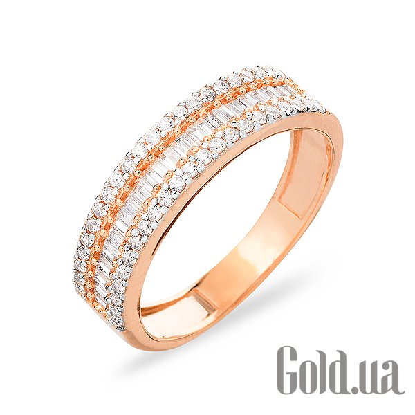 

Кольцо Украина, Женское золотое кольцо с куб. циркониями, 17