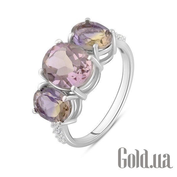 

Женские кольца Fresh Jewelry, Женское серебряное кольцо с куб. циркониями и синт. аметринами, 17.5