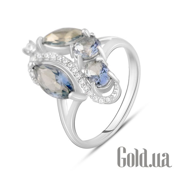 

Женские кольца Fresh Jewelry, Женское серебряное кольцо с куб. циркониями и топазами, 18