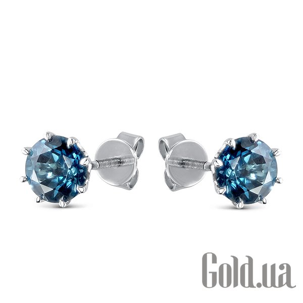 

Серьги-гвоздики Lurie Jewelry, Золотые серьги с топазами