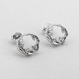 Срібні сережки з куб. цирконіями, 1777950