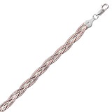 Женский серебряный браслет в позолоте, 270622