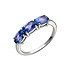 Женское серебряное кольцо с синт. топазами - фото 1