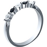 Серебряное обручальное кольцо с куб. циркониями, 1626911