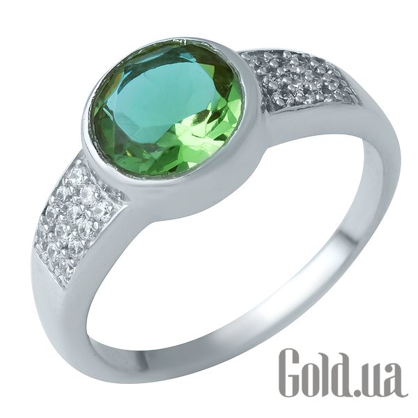

Женские кольца Fresh Jewelry, Женское серебряное кольцо с султанитом и куб. циркониями, 18.5