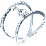 Женское серебряное кольцо с куб. циркониями, 1668895
