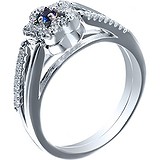 Женское серебряное кольцо с куб. циркониями, 1676063