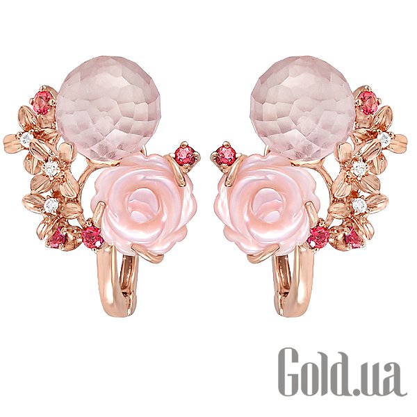 

Серьги Lurie Jewelry, Золотые серьги с бриллиантами и драгоценными камнями