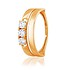 Золотое обручальное кольцо с Swarovski Zirconia - фото 1