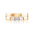 Золотое обручальное кольцо с Swarovski Zirconia - фото 2