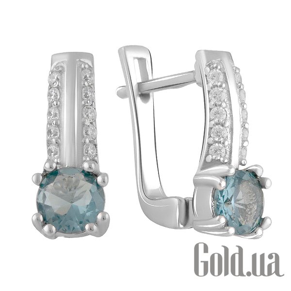 

Серьги Fresh Jewelry, Серебряные серьги с куб. циркониями и топазами