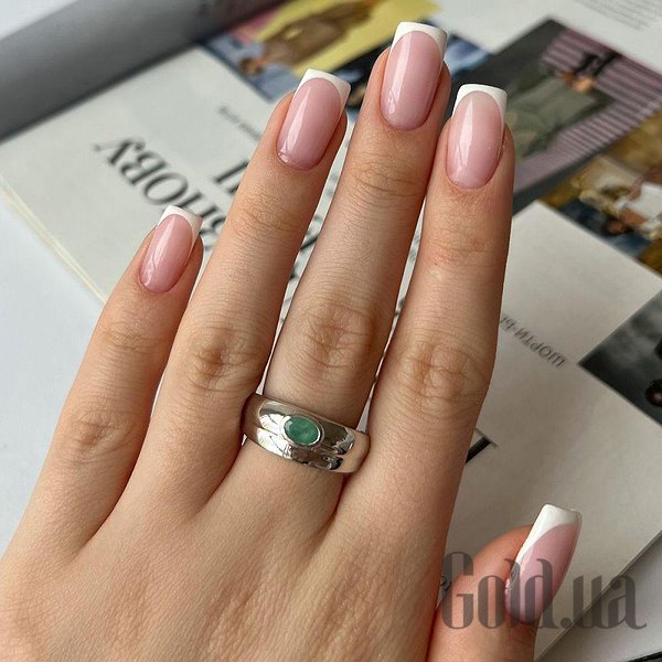 Каблучка Fresh Jewelry Жіноча срібна каблучка з смарагдом, 17