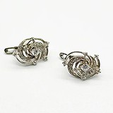 Серебряные серьги с куб. циркониями