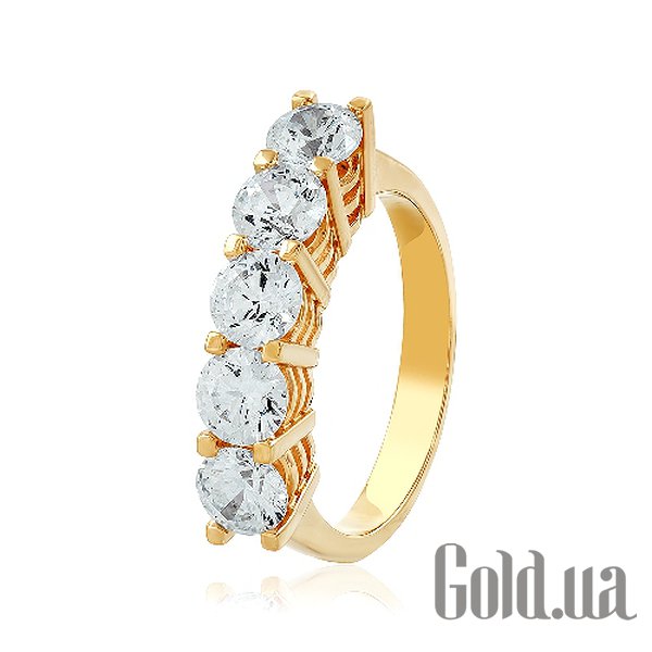 

Обручальное кольцо Украина, Золотое обручальное кольцо с камнями Swarovski, 17.5