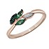 Женское золотое кольцо с бриллиантами и перидотами - фото 1