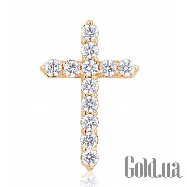 

Кулон-крестик Украина, Золотой кулон с циркониями Swarovski Zirconia