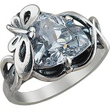 Женское серебряное кольцо с куб. цирконием, 1614624