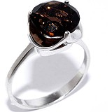 Silver Wings Женское серебряное кольцо с раухтопазом, 1618720
