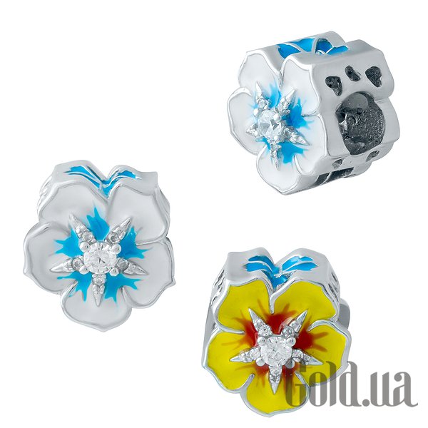 

Наборная подвеска Fresh Jewelry, Серебряная наборная подвеска с куб. циркониями и эмалью