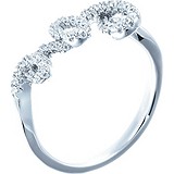 Женское серебряное кольцо с куб. циркониями, 1668896
