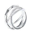 Женское серебряное кольцо с куб. циркониями, 1676576