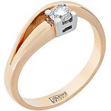 Женское золотое кольцо с бриллиантом, 1690400